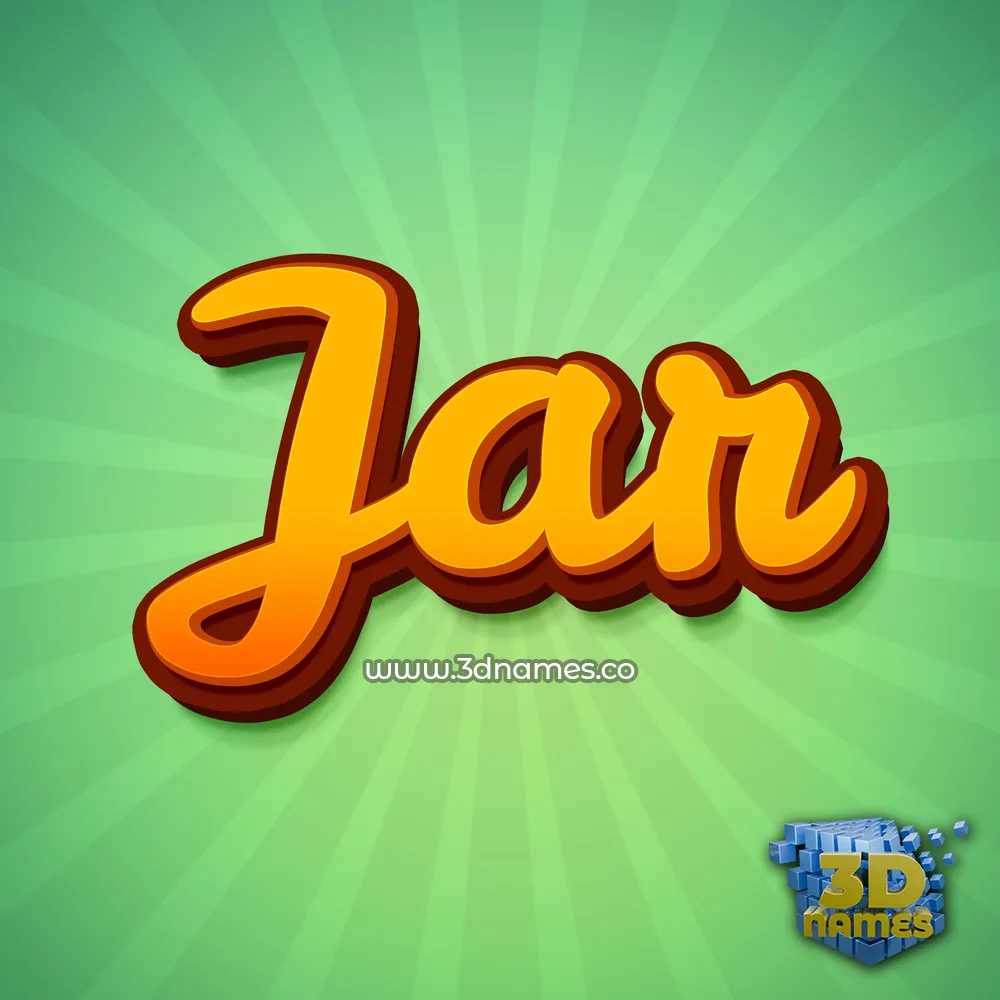 jar in Green Rays style - 3D name wallpaper