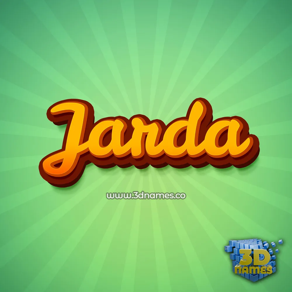 jarda in Green Rays style - 3D name wallpaper