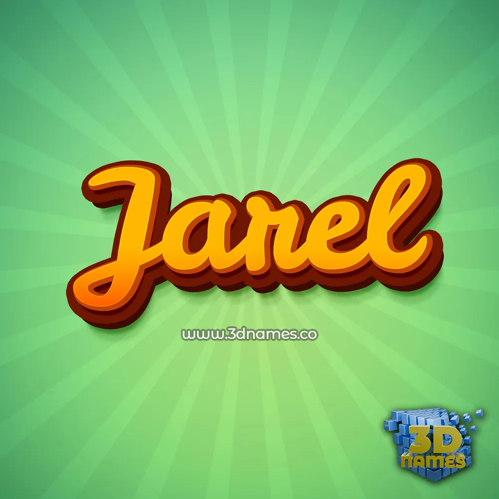 jarel in Green Rays style - 3D name wallpaper