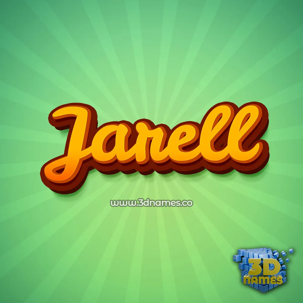 jarell in Green Rays style - 3D name wallpaper
