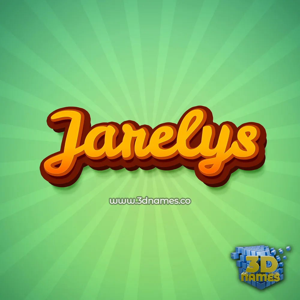 jarelys in Green Rays style - 3D name wallpaper