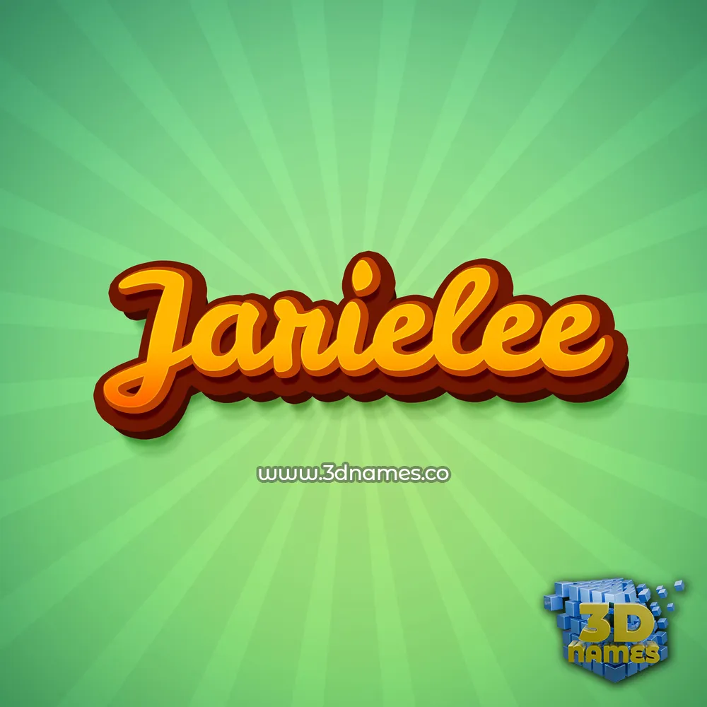 jarielee in Green Rays style - 3D name wallpaper