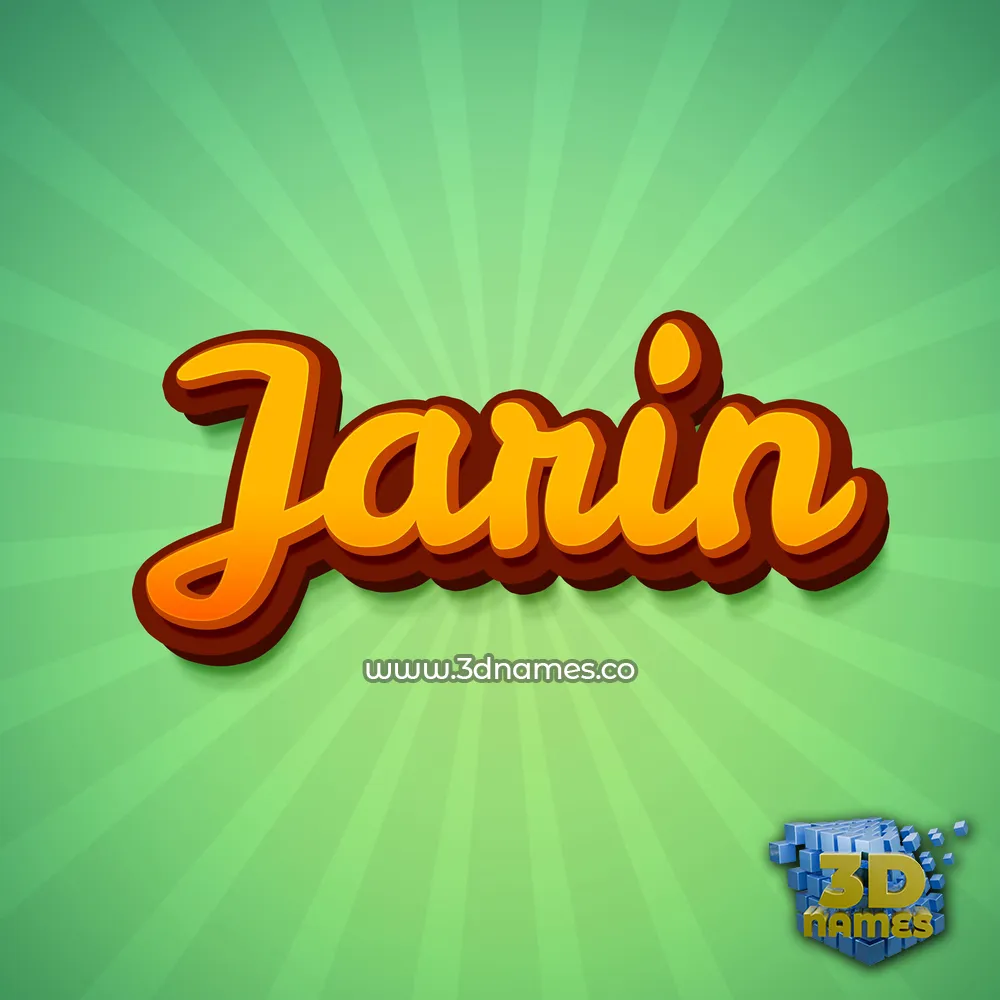jarin in Green Rays style - 3D name wallpaper