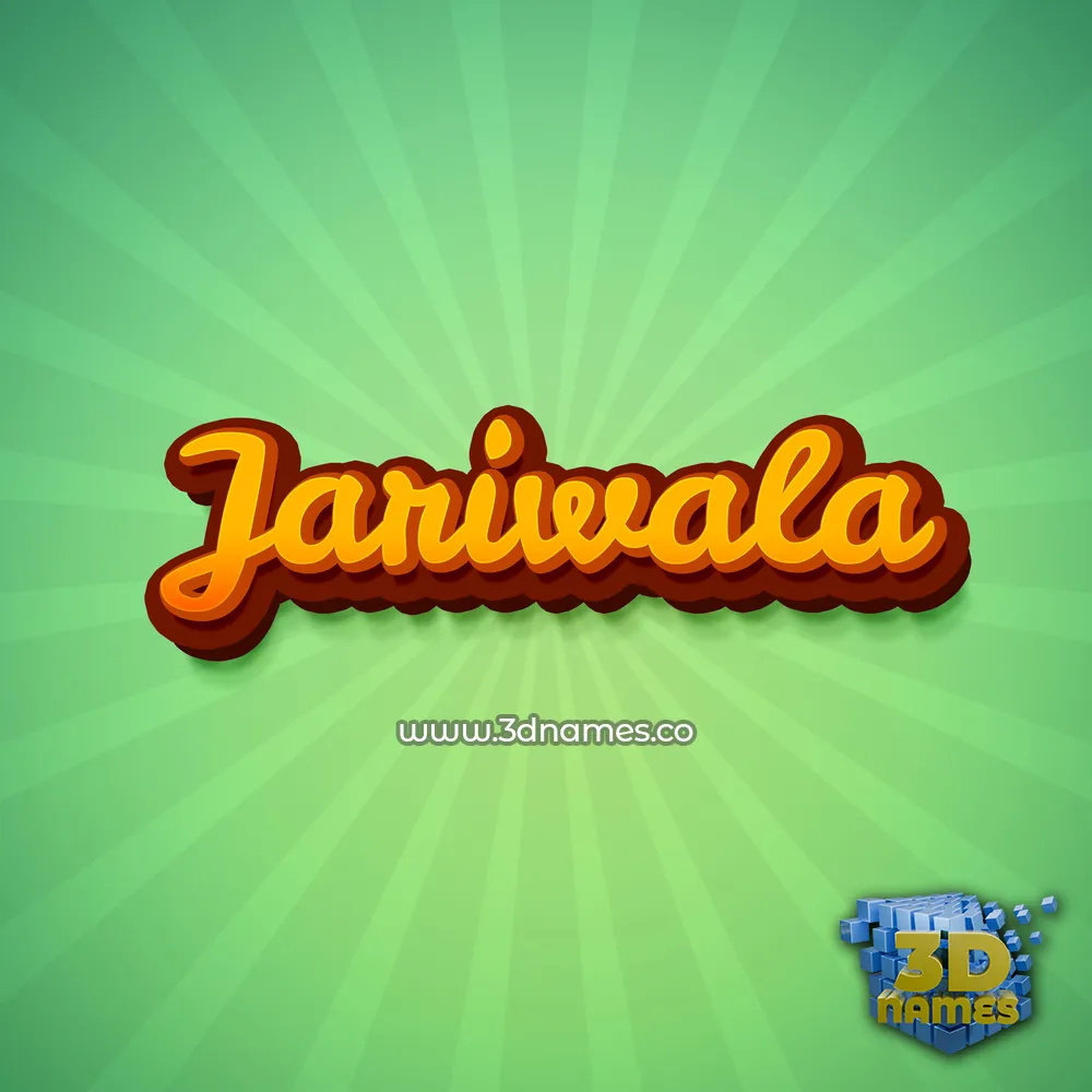 jariwala in Green Rays style - 3D name wallpaper