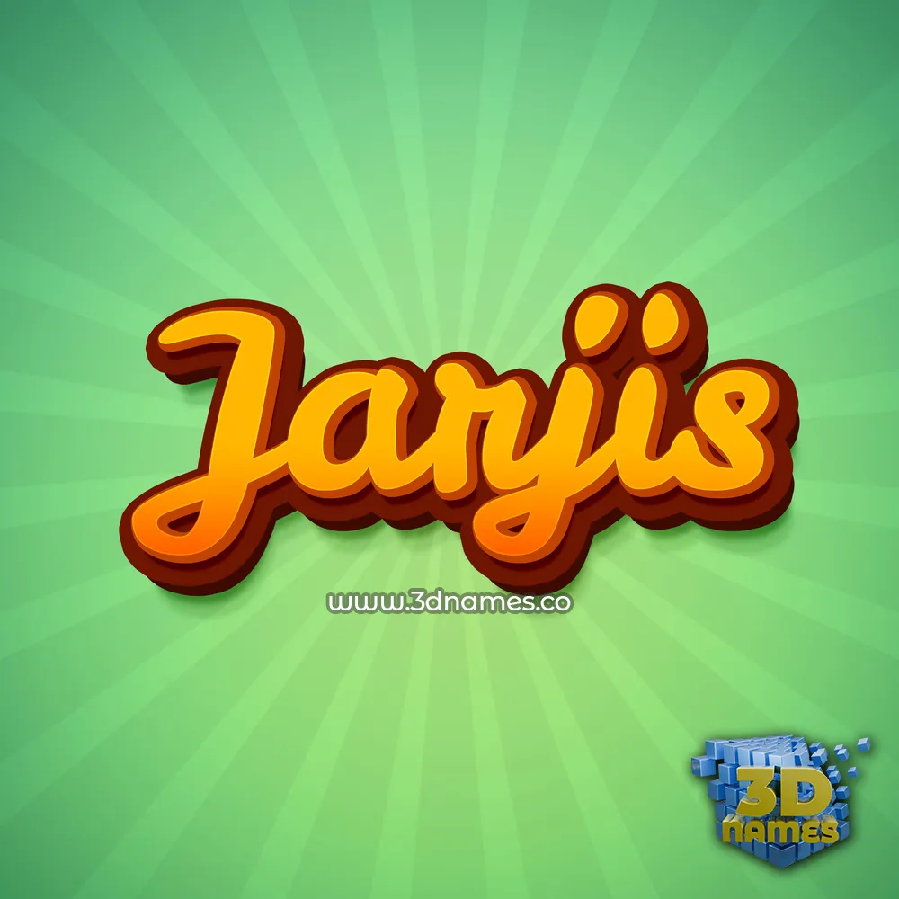 jarjis in Green Rays style - 3D name wallpaper