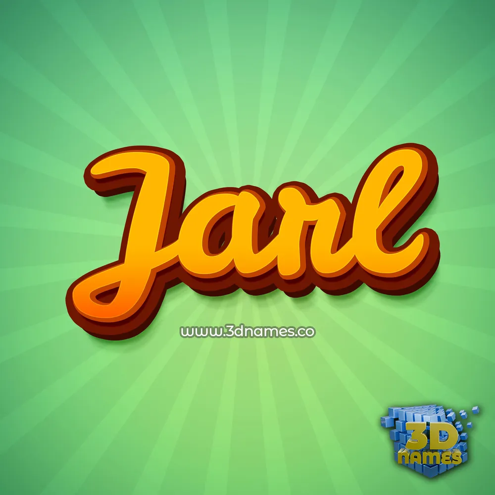 jarl in Green Rays style - 3D name wallpaper