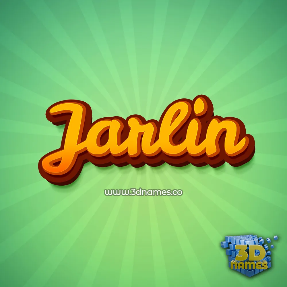 jarlin in Green Rays style - 3D name wallpaper