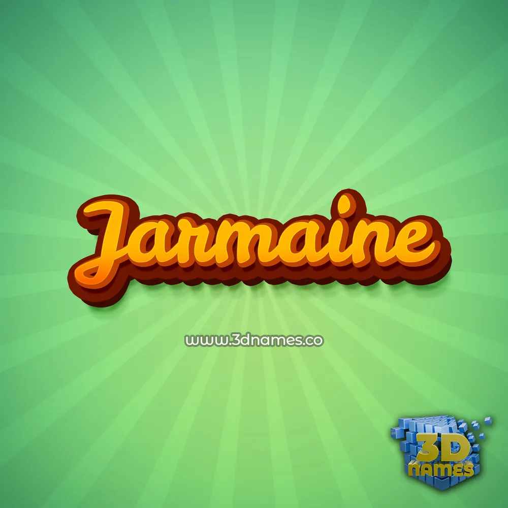 jarmaine in Green Rays style - 3D name wallpaper