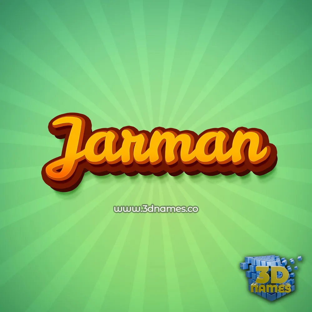 jarman in Green Rays style - 3D name wallpaper