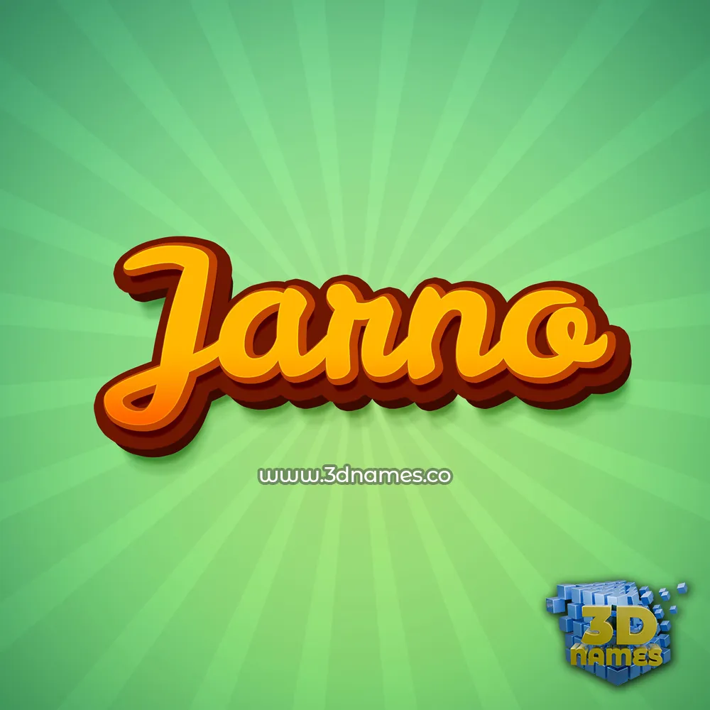 jarno in Green Rays style - 3D name wallpaper