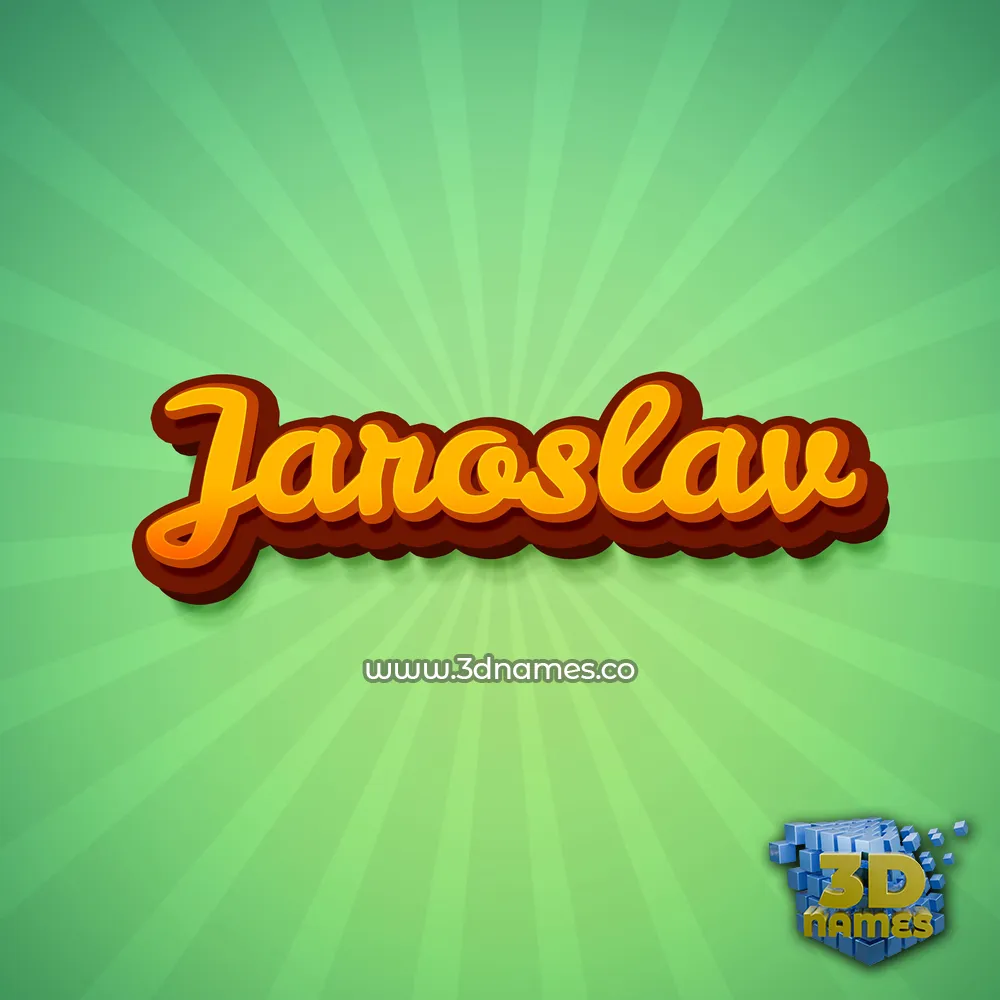 jaroslav in Green Rays style - 3D name wallpaper
