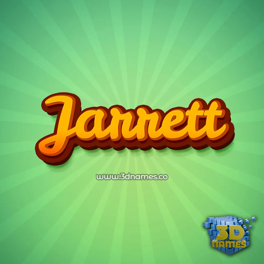 jarrett in Green Rays style - 3D name wallpaper