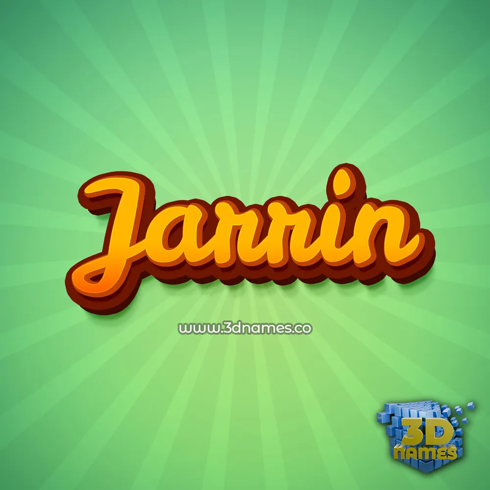 jarrin in Green Rays style - 3D name wallpaper