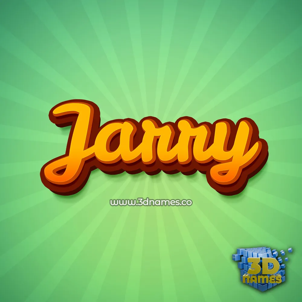 jarry in Green Rays style - 3D name wallpaper