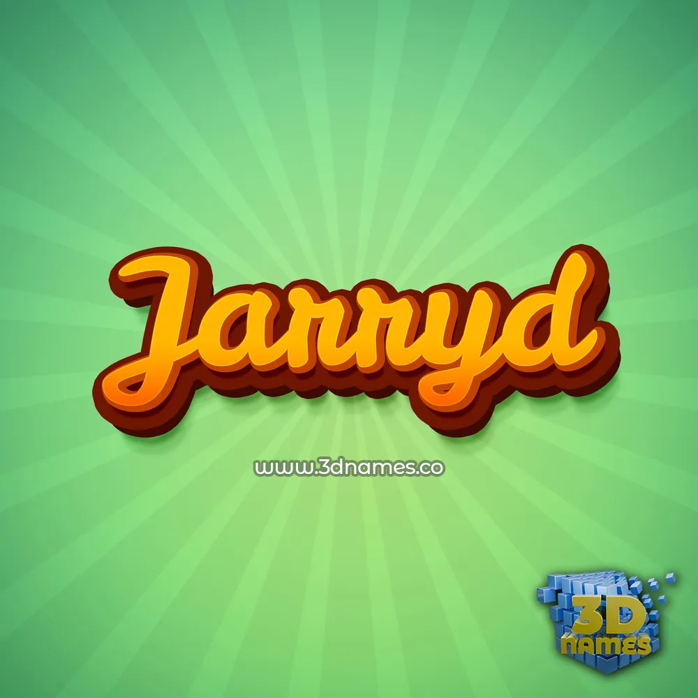 jarryd in Green Rays style - 3D name wallpaper