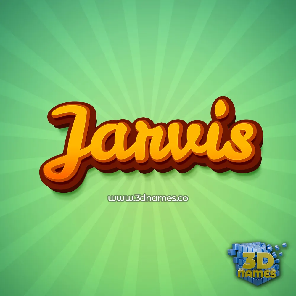 jarvis in Green Rays style - 3D name wallpaper