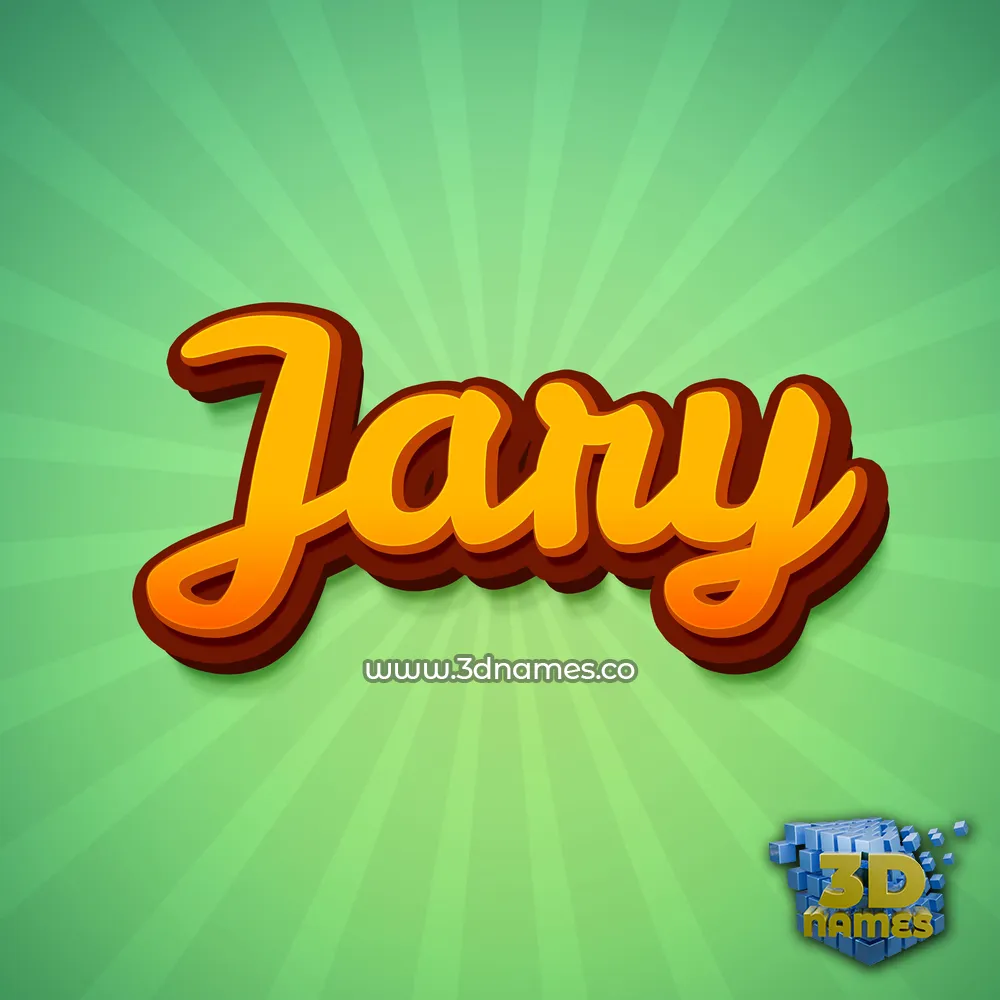 jary in Green Rays style - 3D name wallpaper
