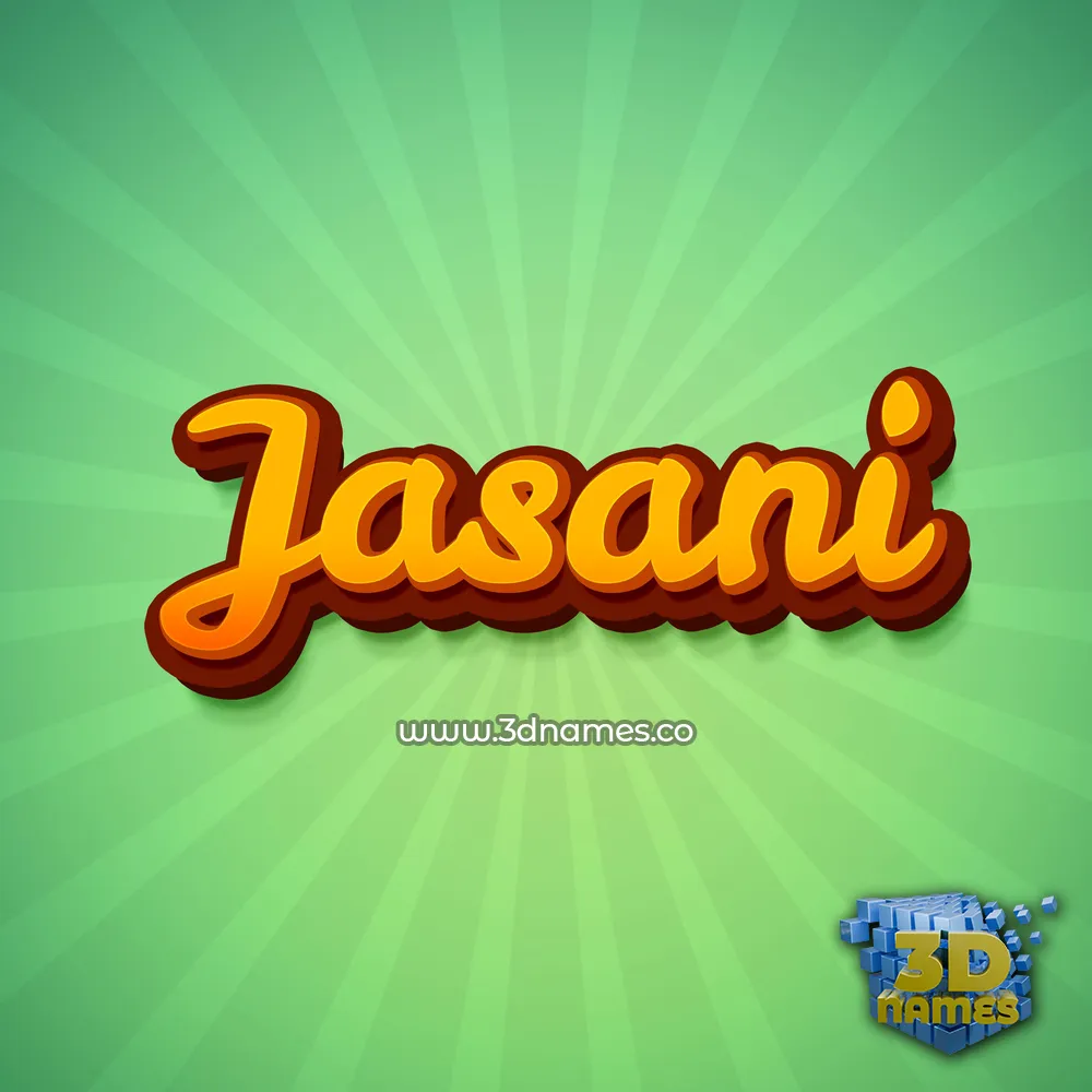 jasani in Green Rays style - 3D name wallpaper