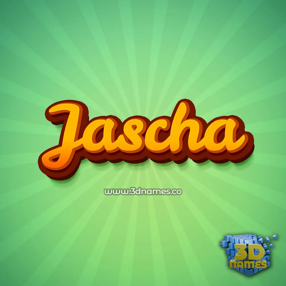 jascha in Green Rays style - 3D name wallpaper