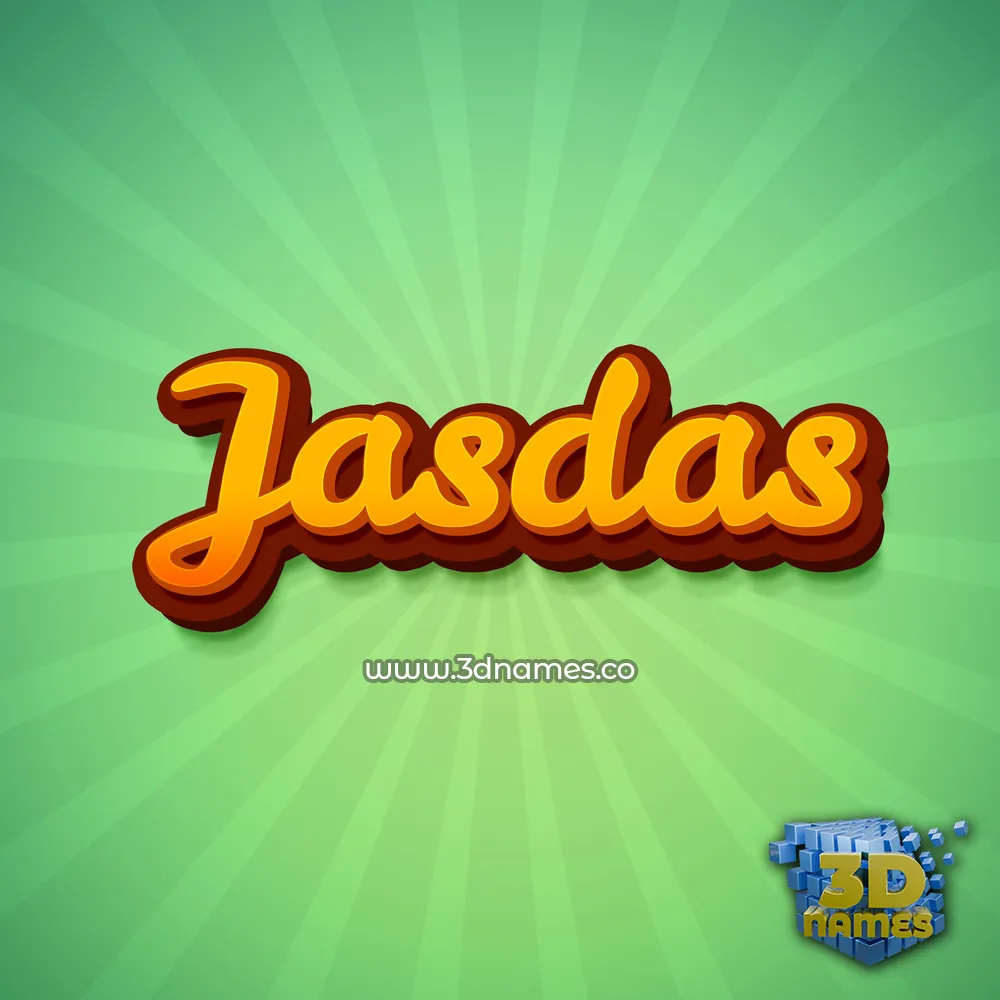 jasdas in Green Rays style - 3D name wallpaper