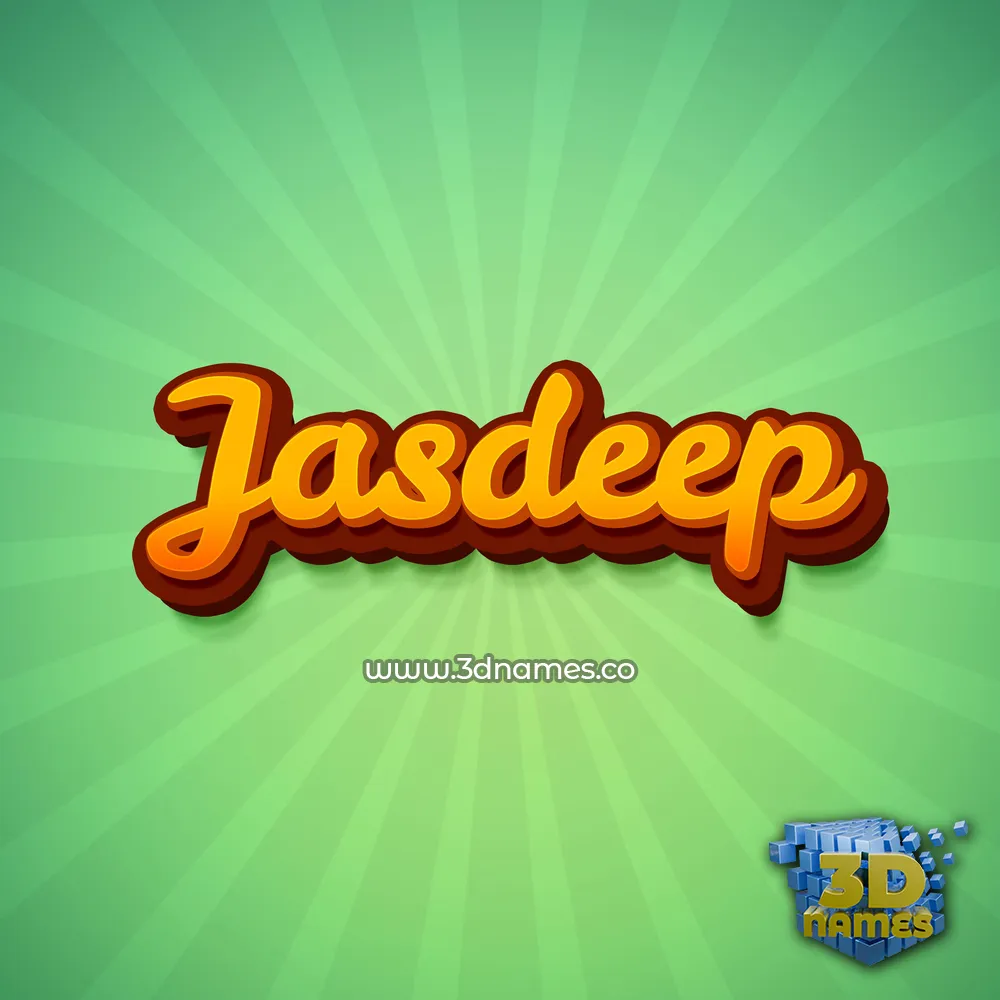 jasdeep in Green Rays style - 3D name wallpaper