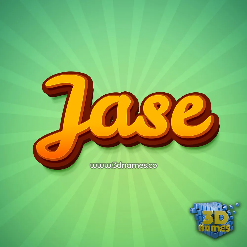 jase in Green Rays style - 3D name wallpaper