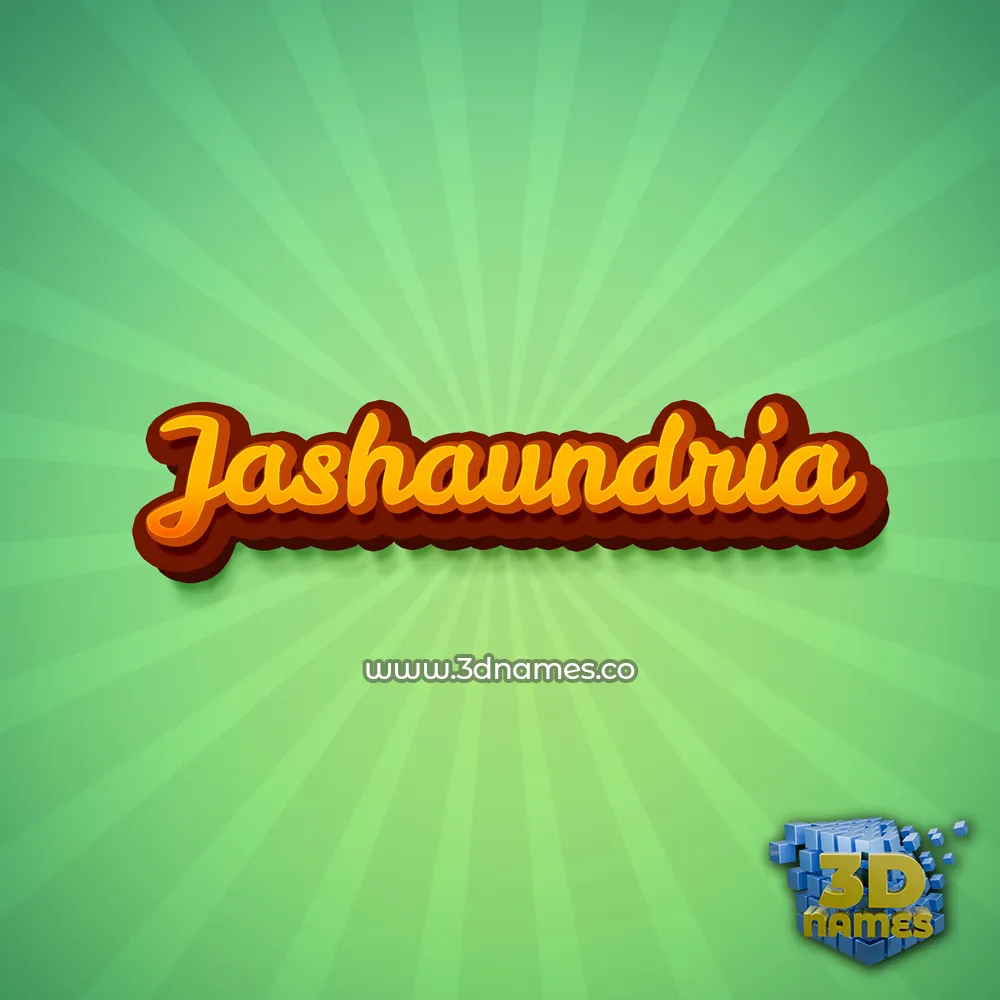 jashaundria in Green Rays style - 3D name wallpaper