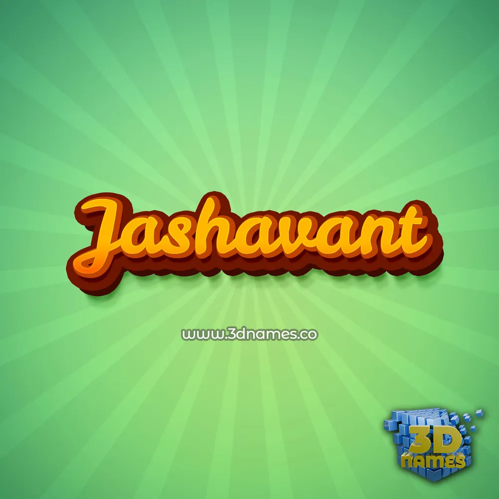 jashavant in Green Rays style - 3D name wallpaper