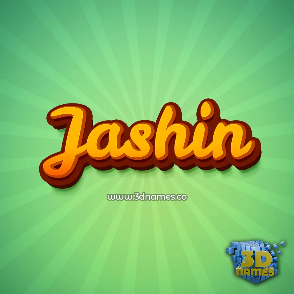 jashin in Green Rays style - 3D name wallpaper