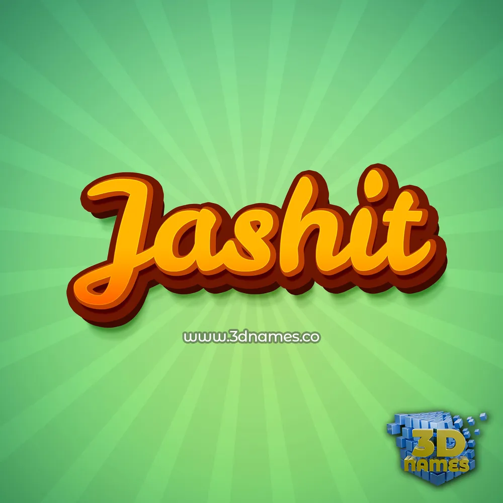 jashit in Green Rays style - 3D name wallpaper