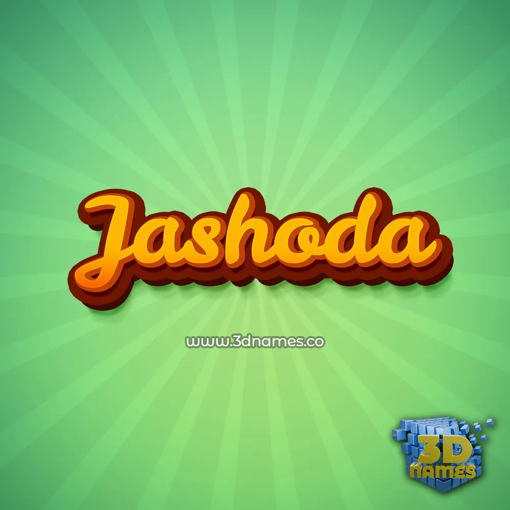 jashoda in Green Rays style - 3D name wallpaper