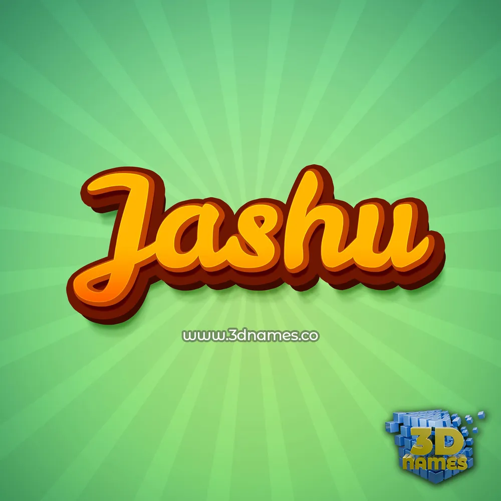 jashu in Green Rays style - 3D name wallpaper