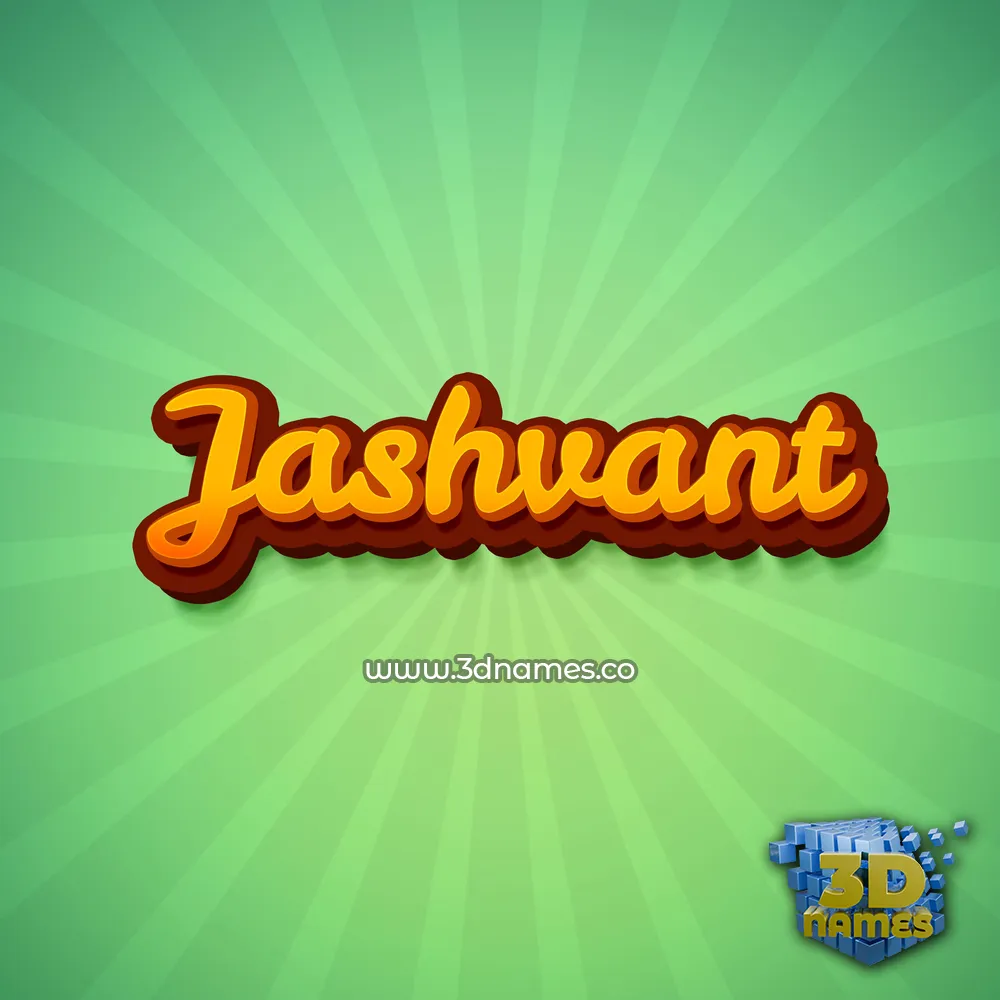 jashvant in Green Rays style - 3D name wallpaper