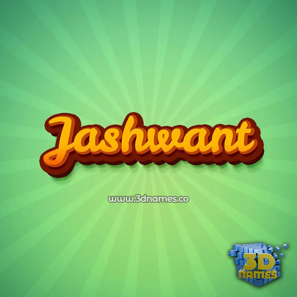 jashwant in Green Rays style - 3D name wallpaper