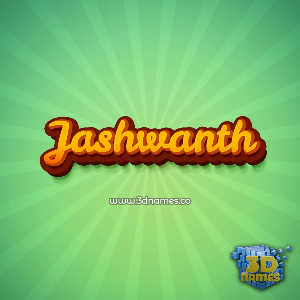 jashwanth in Green Rays style - 3D name wallpaper