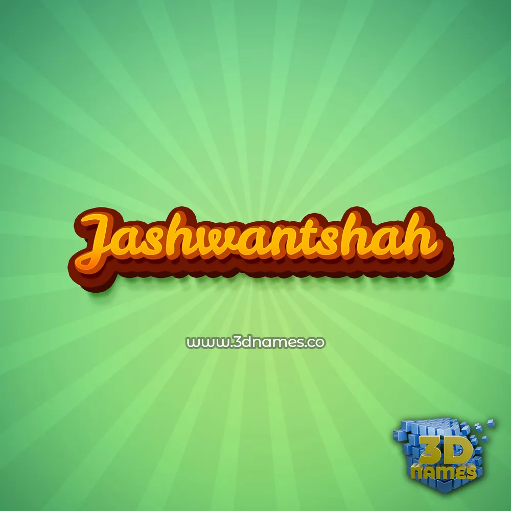 jashwantshah in Green Rays style - 3D name wallpaper