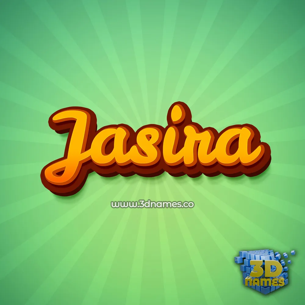 jasira in Green Rays style - 3D name wallpaper