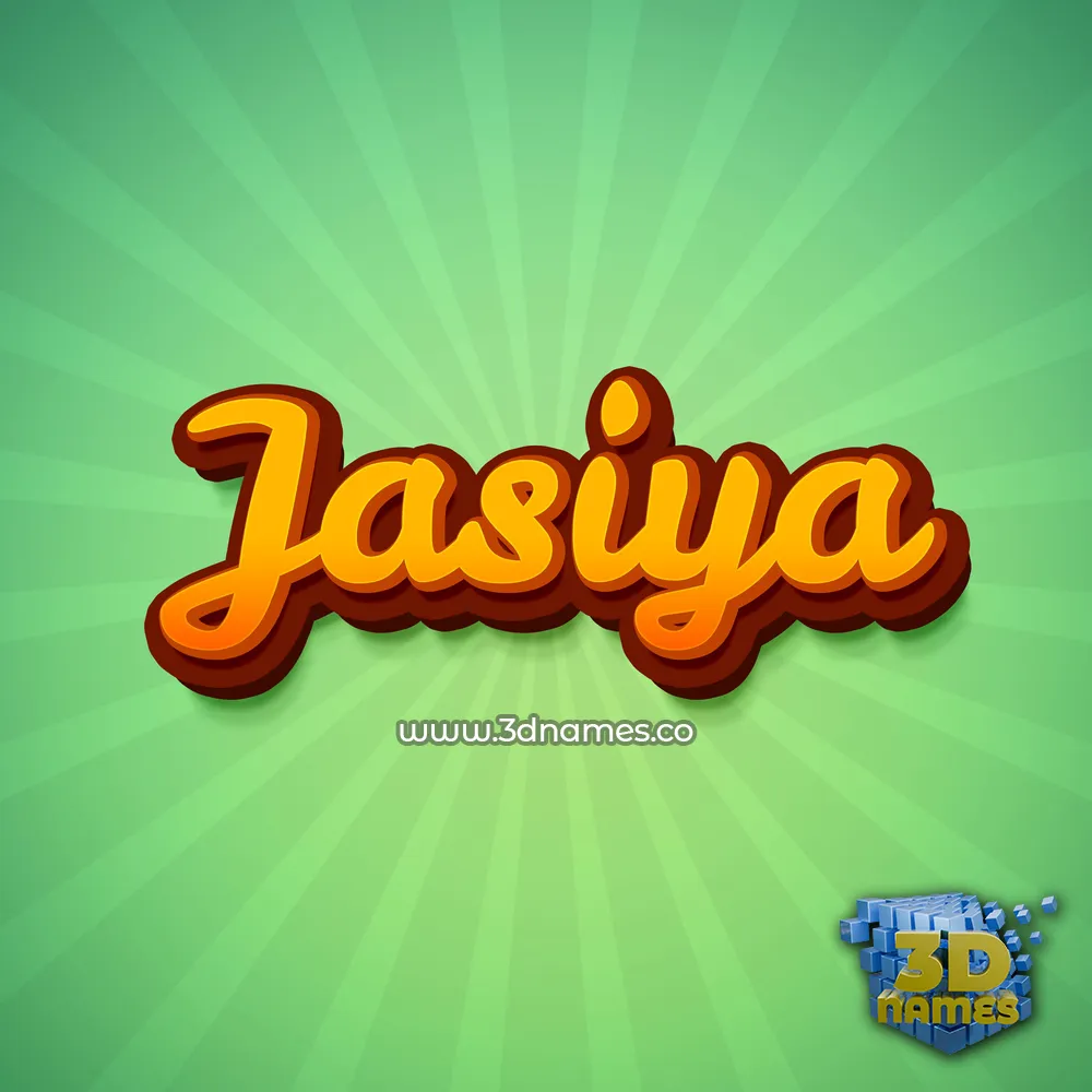 jasiya in Green Rays style - 3D name wallpaper