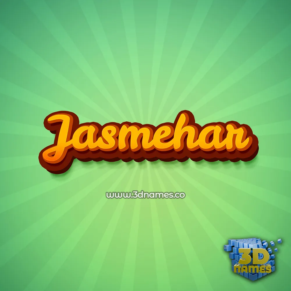 jasmehar in Green Rays style - 3D name wallpaper