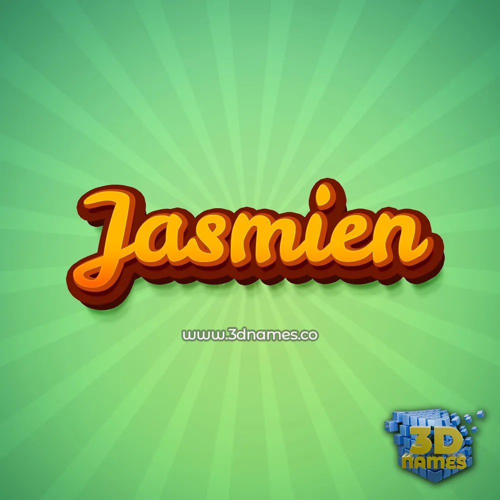 jasmien in Green Rays style - 3D name wallpaper