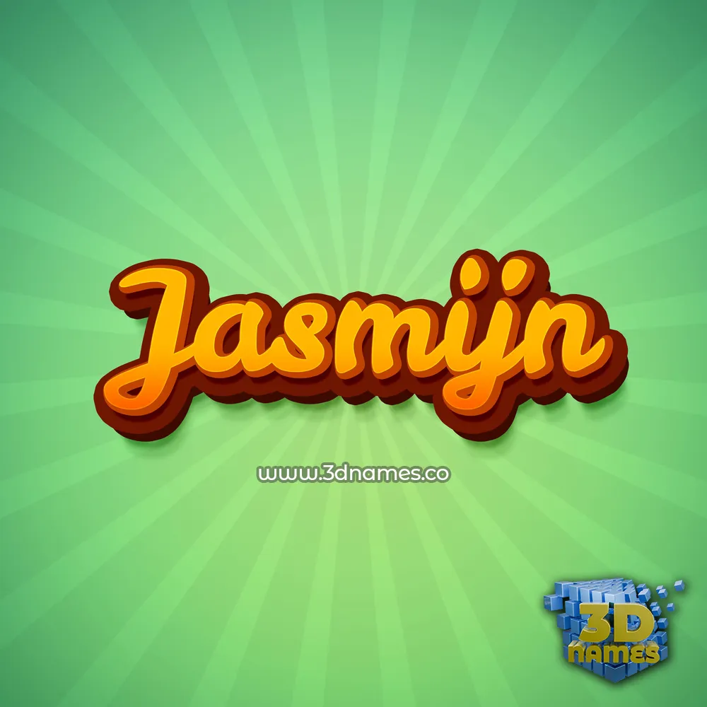 jasmijn in Green Rays style - 3D name wallpaper