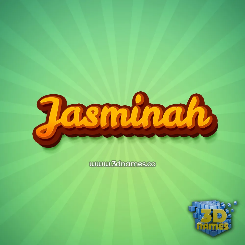 jasminah in Green Rays style - 3D name wallpaper