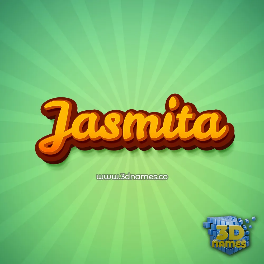 jasmita in Green Rays style - 3D name wallpaper