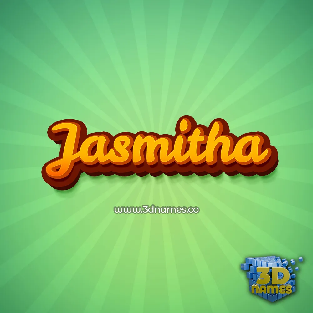 jasmitha in Green Rays style - 3D name wallpaper