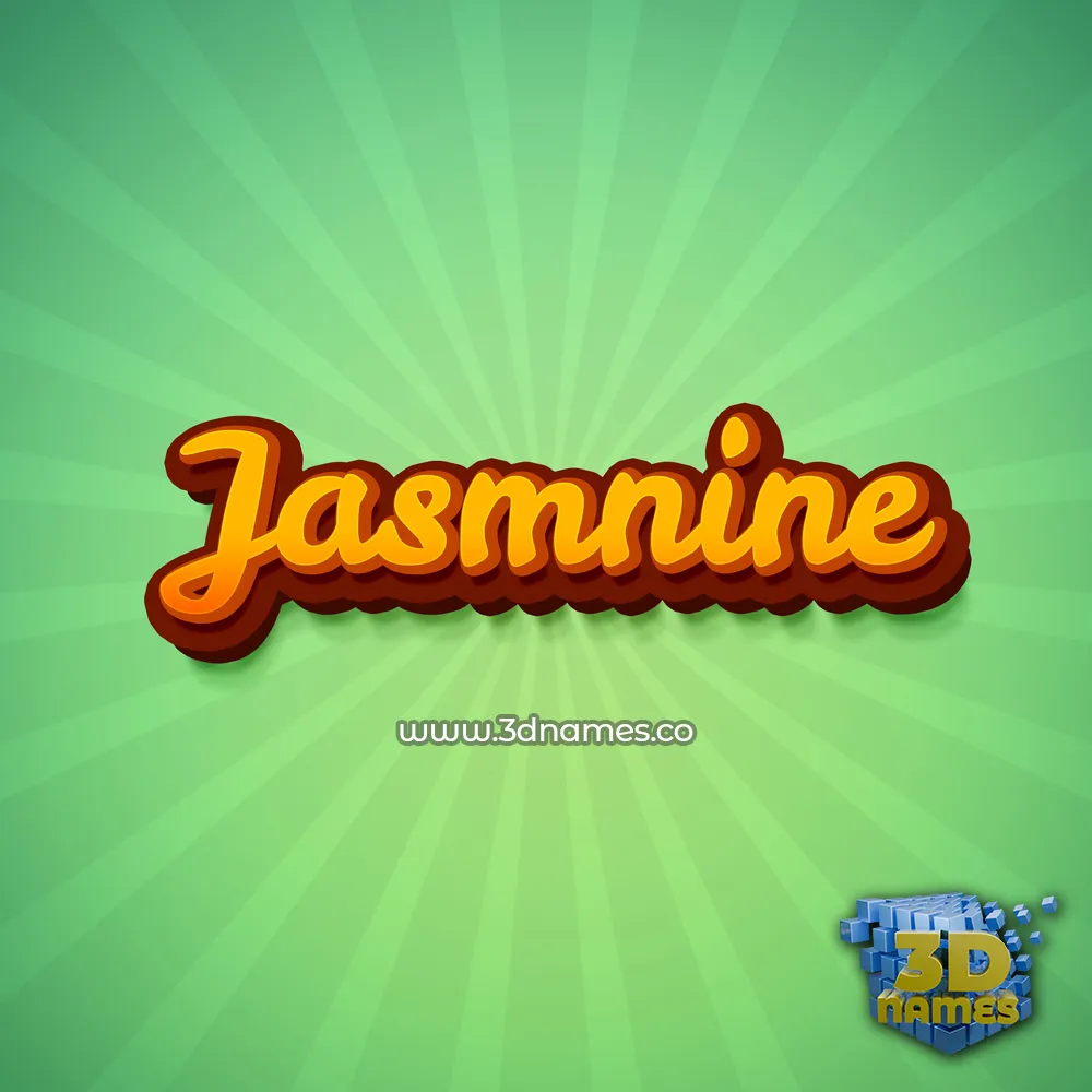 jasmnine in Green Rays style - 3D name wallpaper