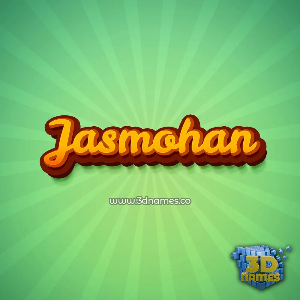 jasmohan in Green Rays style - 3D name wallpaper