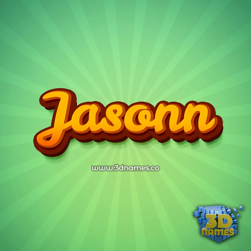 jasonn in Green Rays style - 3D name wallpaper