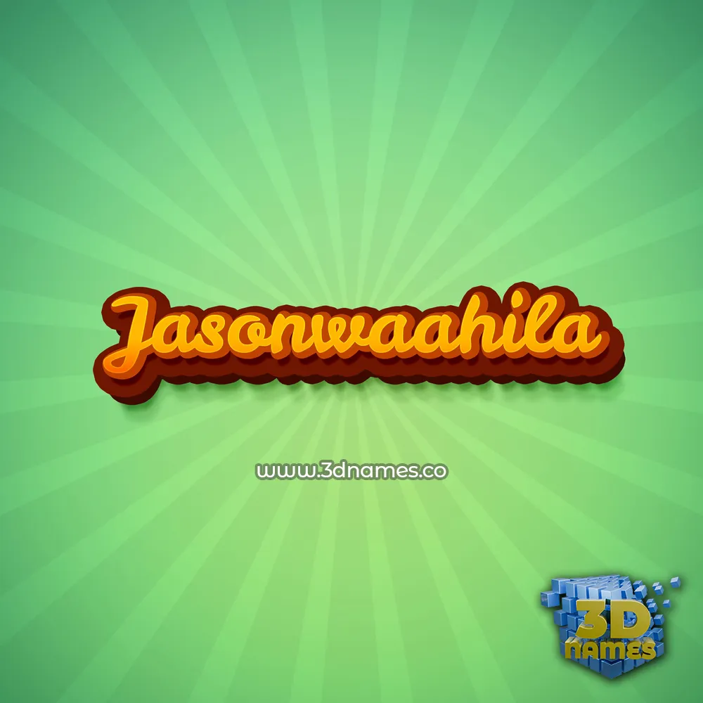 jasonwaahila in Green Rays style - 3D name wallpaper