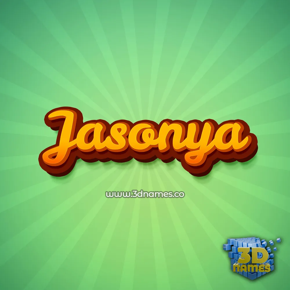 jasonya in Green Rays style - 3D name wallpaper