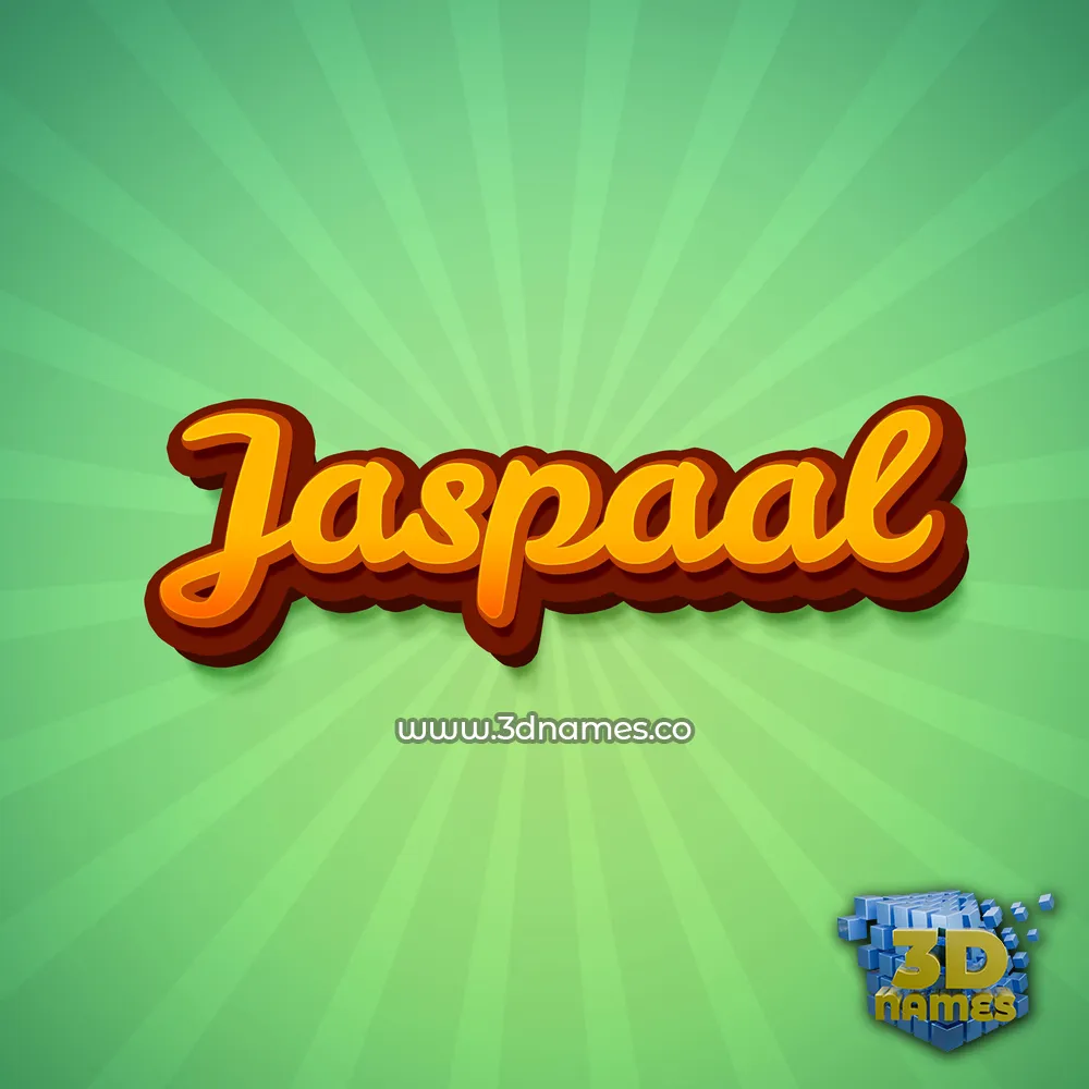 jaspaal in Green Rays style - 3D name wallpaper